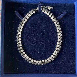 Swarovski silver choker necklace
